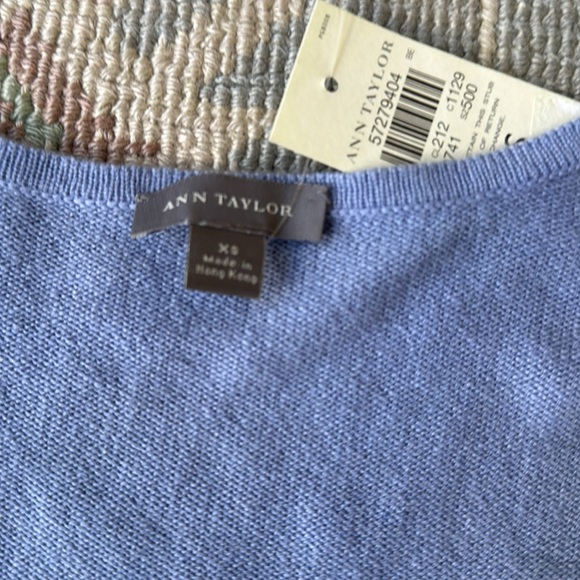 Ann Taylor cashmere sweater with lace at neck. Never worn with tags. - Picture 2 of 4